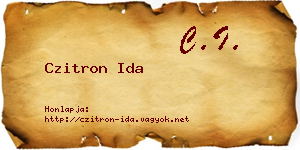 Czitron Ida névjegykártya